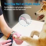 Casfuy Dog Nail Grinder Upgraded - Professional 2-Speed Whisper-Quiet Electric Pet Nail Trimmer Painless Paws Grooming & Smoothing for Small Medium Large Dogs & Cats (Dark Blue) - Image 7