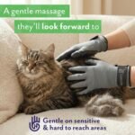 H HANDSON Pet Grooming Gloves - Patented #1 Ranked, Award Winning Shedding, Bathing, & Hair Remover Gloves - Gentle Brush for Cats, Dogs, and Horses (Grey, Large) - Image 8