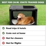 30 x 21 x 21 Inch Collapsible Soft Dog Crate for Dogs Up to 50 lbs, Portable Travel Pet Kennel with 4 Zip Doors, Foldable Indoor Outdoor Crate with Mat, Carry Bag, Black - Image 4