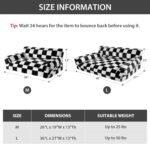 BFPETHOME Cat Couch & Dog Couch Bed, Pet Sofa for Small Pet, Cute Cat Sofa, Checkered Dog Bed with Washable Cover (Black&White) - Image 6