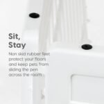 IRIS USA 4-Panel Dog Playpen, Pet Enclosure, White - Image 5