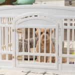 IRIS USA 4-Panel Dog Playpen, Pet Enclosure, White - Image 8