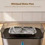 Large Stainless Steel Dog Water Fountain no Spill, 2.1Gal/8L with 8 Filters - Image 3