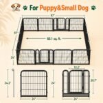 Yaheetech Dog Playpen 24in 16 Panels Pet Fence for Indoor Yard RV Camping - Image 4