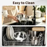 Stainless Steel Dog Bowls, 3.8 Cup, 2 Pack, Non-Slip & Durable - Image 4