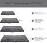 Exsnugy Washable Dog Bed Mat Medium Size Fluffy Pet Crate Pad 36x23 - Image 5