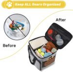 6 Set Dog Travel Bag, Large Pet Travel Kit for Supplies, Grey - Image 6