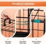 FDW | 24" Foldable Metal Dog Crate | Black | Cage for Small Dogs - Image 4