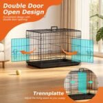 FDW | 24" Foldable Metal Dog Crate | Black | Cage for Small Dogs - Image 6