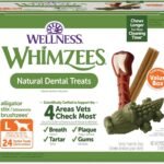 Wellness WHIMZEES Value Pack Natural Dog Dental Treat, Chews, Freshens Breath, Large Size, 50.9 oz Box, 24 Count
