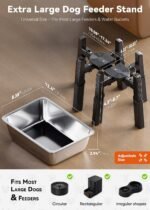 CZPET Dog Water Dispenser Stand, Large 1.32 Gallon Stainless Steel Bowl - Image 3