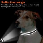 Joytale Reflective Dog Collar, Adjustable Neoprene Padded, Black M - Image 5