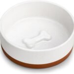 MALACASA Dog Bowls, Ceramic Dog Food and Water Bowls for Small Size Dogs, 1.5 Cups Capacity Pet Bowl for Puppy & Cats (S-1.5 Cups)