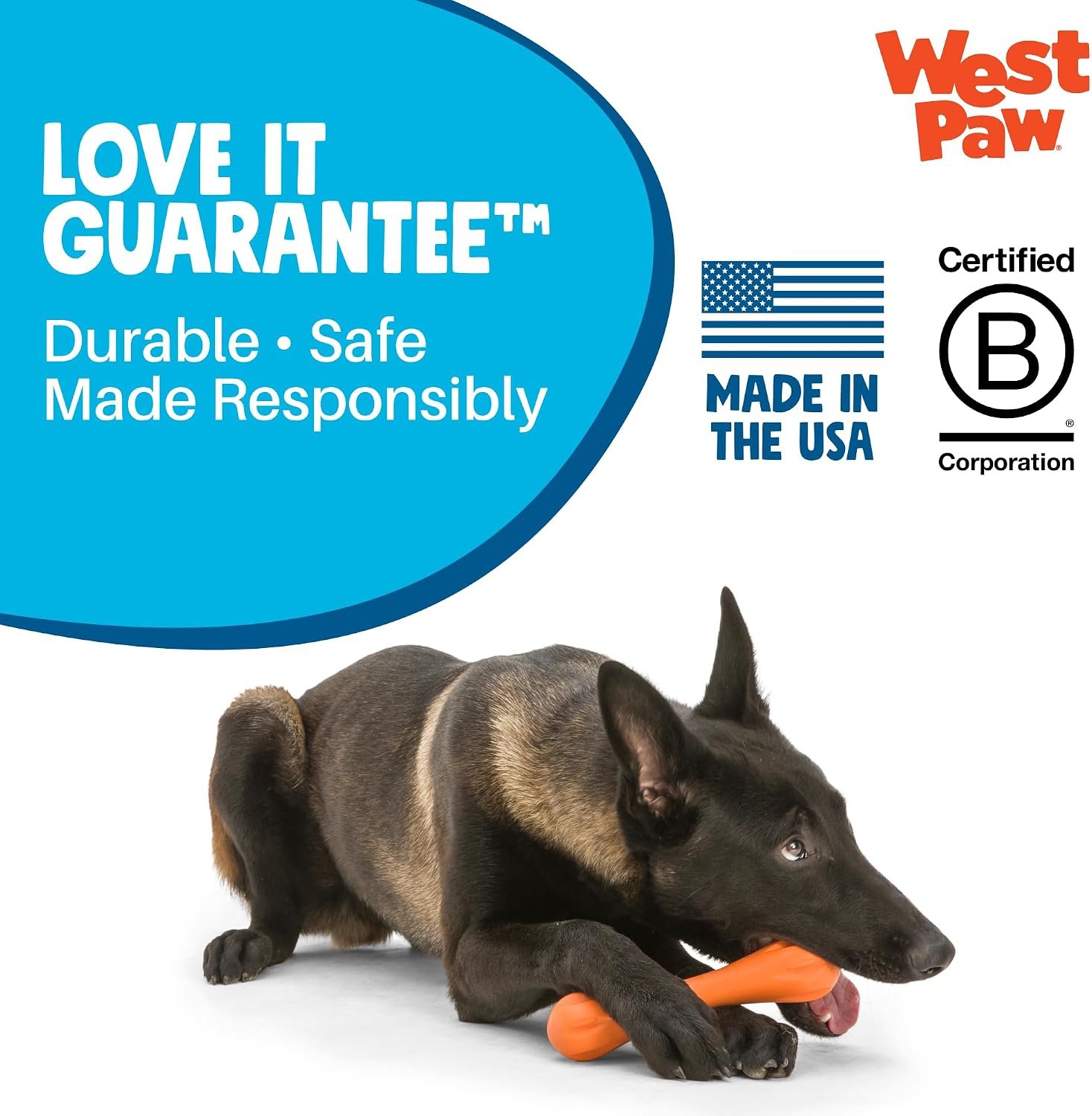WEST PAW Zogoflex Hurley Dog Bone Chew Toy – Floatable Pet Toys for Aggressive Chewers, Catch, Fetch – Bright-Colored Bones for Dogs – Recyclable, Dishwasher-Safe, Non-Toxic, Small, Granny Smith - Image 6