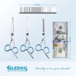 GLADOG Professional 5 in 1 Dog Grooming Scissors Set with Safety Round Tips, Sharp and Heavy-duty Pet Grooming Shears for Cats - Image 3