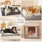 EHEYCIGA Orthopedic Dog Bed Medium Size, Memory Foam Dog Bed, Grey - Image 7