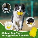 Kimee Natural Rubber Dog Chew Toys Dog Toys for Aggressive Chewers Gourd - Image 3