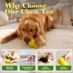 Kimee Natural Rubber Dog Chew Toys Dog Toys for Aggressive Chewers Gourd - Image 4