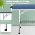 Lyromix 36'' Stainless Steel Pet Dog Grooming Table, Arm/Noose/Tray, Blue - Image 5