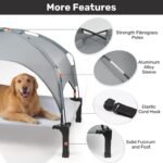 Elevated Dog Bed with Removable Canopy, Sun Protection Shade Tent Dog Cot - Image 5