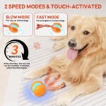 Interactive Dog Ball,Random Path Electric Moving Dogs Toy with Rope - Image 4