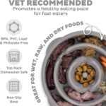 Outward Hound Fun Feeder Slo Bowl Dog Slow Feeder, Drop, Gray, 8.8" - Image 3