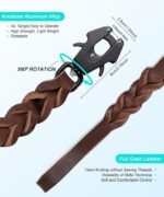 GEIT Genuine Leather Heavy Duty Dog Leash for Medium and Large Dogs - Image 4