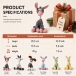 2027 Indestructible Dog Squeaky Toys for Aggressive Chewers, brown & orange - Image 7