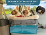 Petsfit Dog Car Seat for Medium Dogs or 2 Small Dogs, Upgraded Dog Booster Car Seat for Front and Back Seats with 2 Safety Leashes (Medium, Deep Grey) - Image 3