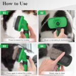 Swihauk Self Cleaning Slicker Brush for Dogs & Cats, Green - Image 7