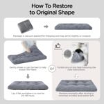 Bedsure Washable Dog Bed for Crate Large Sized Dog, Soft Bubble Fleece, 35" - Image 7