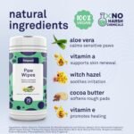 Petpost Large Paw Wipes for Dogs | 70 Count 5x7” Dog Paw Cleaner Wipes with Aloe Vera, Witch Hazel & Cocoa Butter | Gentle Pet Wipes for Paws | Ultra Soft Cotton Pads - Image 3