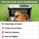 42 x 31 x 31 Inch Collapsible Soft Dog Crate for Dogs Up to 90 lbs, Portable Travel Pet Kennel with 4 Zip Doors, Foldable Indoor Outdoor Crate with Mat, Carry Bag, Green - Image 4