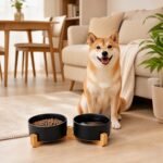 Petygooing Ceramic Dog Cat Bowls Set with Stand,Black Pet Food and Water Bowl,Small Dog Bowls Cute Modern Anti Slip Set of 2 Pet Feeder Small Size Pet Dish(13.5OZ/5.1 in) - Image 7