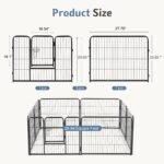 DUMOS Dog Playpen 24 Inch 8 Panels Indoor Outdoor Metal Pet Fence - Image 5