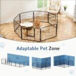 DUMOS Dog Playpen 24 Inch 8 Panels Indoor Outdoor Metal Pet Fence - Image 6