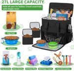 TORIBIO Large Dog Travel Bag for Supplies with Food Bowl - Image 2