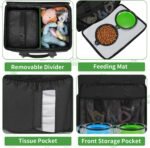 TORIBIO Large Dog Travel Bag for Supplies with Food Bowl - Image 4