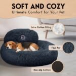 Calming Dog Bed Medium Size Dog - 30'' Donut Bed, Washable Dog Bed - Soft - Image 3