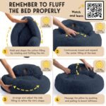 Calming Dog Bed Medium Size Dog - 30'' Donut Bed, Washable Dog Bed - Soft - Image 5