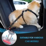 SlowTon Dog Seat Belt for Car, 2 Pack Dog Car Harness Seatbelt with Bungee - Image 3