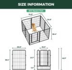 FXW Rollick Dog Playpen, Indoor, Yard & RV Camping, 40"H, 8 Panels - Image 7