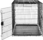 Amazon Basics Portable Metal Wire Dog Crate for Large Dogs, Double Door with Removable Tray, Divider Panel, Easy to Assemble, 48" x 30" x 32.5", Black - Image 3