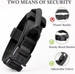 Tactical Dog Collar, Adjustable Military Training Nylon Pet Collar, Black L - Image 4