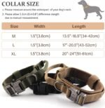 Tactical Dog Collar, Adjustable Military Training Nylon Pet Collar, Black L - Image 5