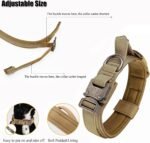 Tactical Dog Collar, Adjustable Military Training Nylon Pet Collar, Black L - Image 6