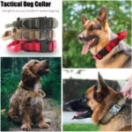 Tactical Dog Collar, Adjustable Military Training Nylon Pet Collar, Black L - Image 7