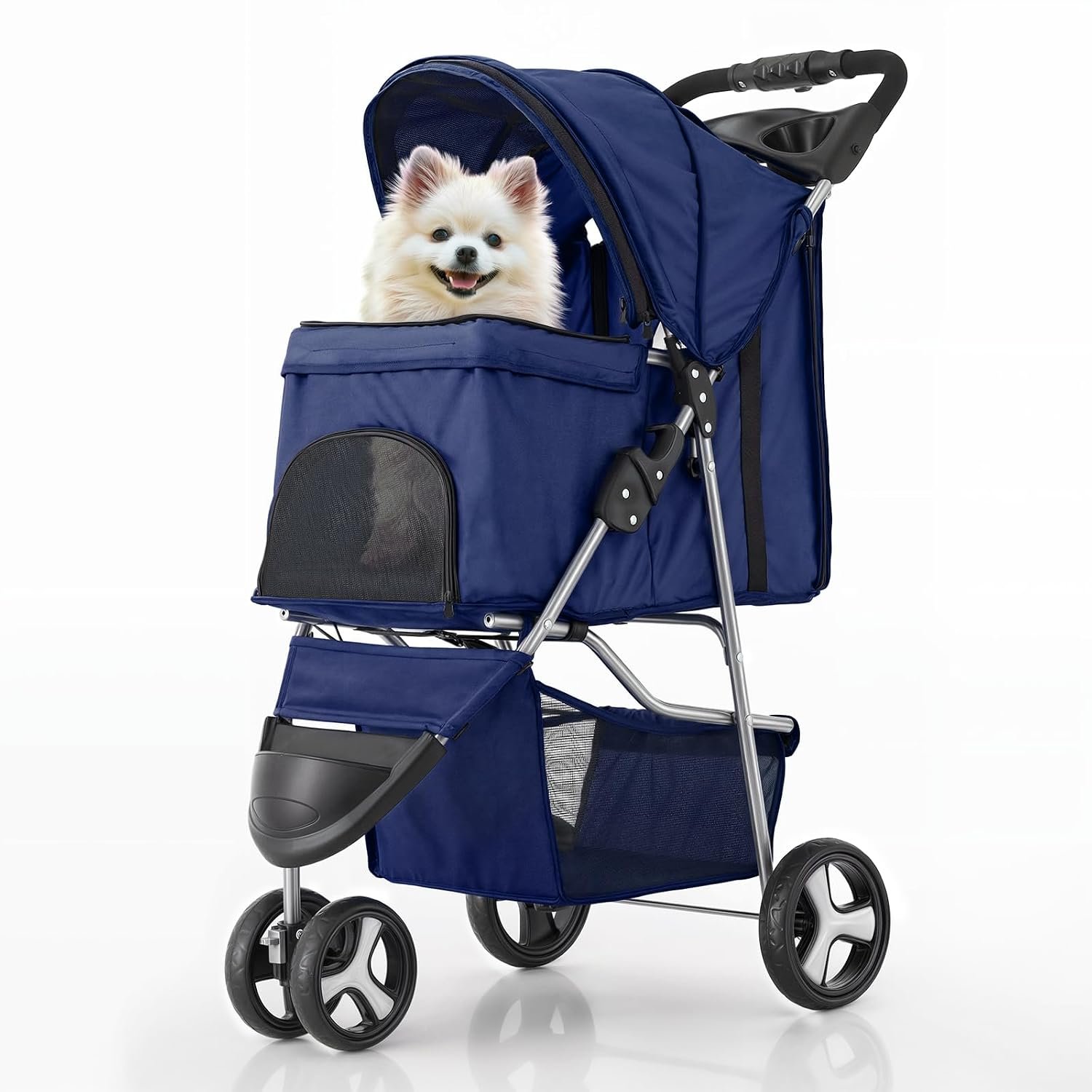 MoNiBloom Pet Stroller for Small/Medium Dogs and Cats up to 33 lbs, Blue MoNiBloom Pet Stroller for Small/Medium Dogs and Cats up to 33 lbs, Blue
