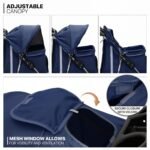MoNiBloom Pet Stroller for Small/Medium Dogs and Cats up to 33 lbs, Blue - Image 5