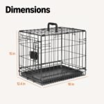 Amazon Basics Durable, Foldable Metal Wire Dog Crate with Tray, Single Door, 18 x 12.4 x 15 in, Black - Image 5